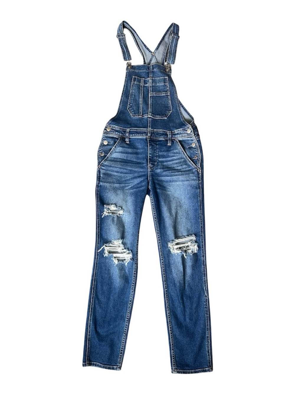 American Eagle Tomgirl Distressed Overalls great condition size Small